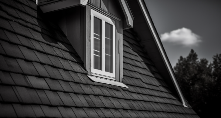 Gable dormer roof on a new house