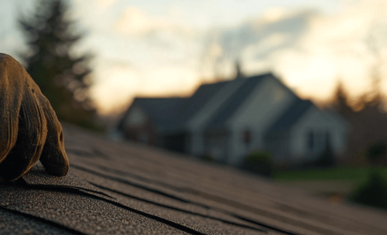 roofer laying a second layer of shingles